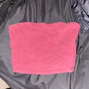 burgundy tube top from garage xs